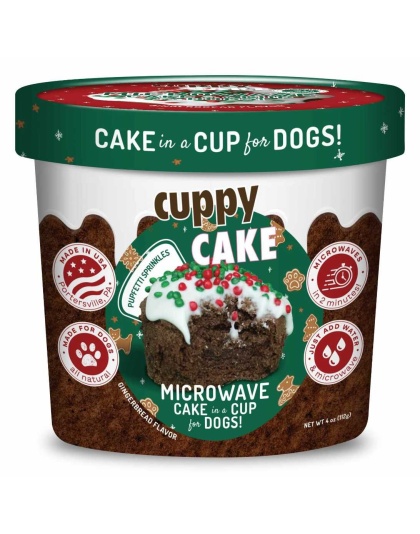 Puppy Cake Cuppy Cake Mix Gingerbred with Pupfetti Sprinkles