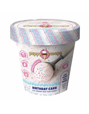 Puppy Cake Scoops Ice Cream Mix Birthday Cake with Pupfetti Sprinkles Pint Large 5.65oz