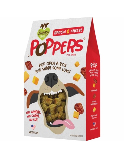 Snicky Snaks Bacon and Cheese Poppers Treat 10 oz