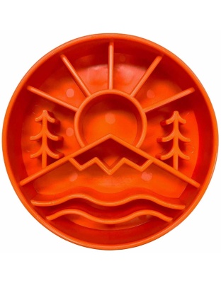 Great Outdoors Orange - SodaPup eBowl Enrichment Slow Feeder Bowl  - 8"