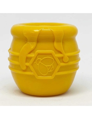 SodaPup PUP-X Honey Pot Rubber Treat Dispenser Yellow