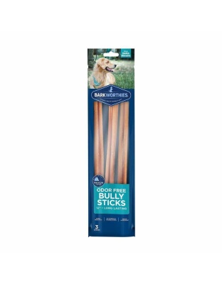 Barkworthies Bully Stick - Odor Free  - 12'' (3-Pack SURP)