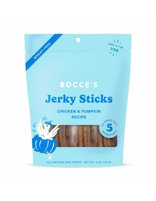 Bocce's Bakery Chicken Grazers Jerky Sticks Dog Treats 4oz