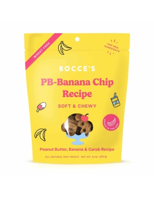 Bocce's Bakery PB-Banana Chip Soft & Chewy Dog Treats 6oz