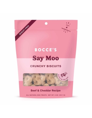 Bocce's Bakery Say MOOOO Biscuit Bags Dog Treats 5oz