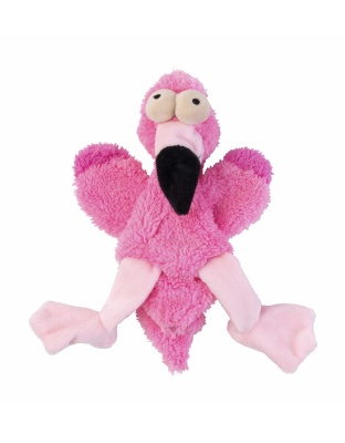 FuzzYard Dog Toy Flat Out Nasties Flo the Flamingo