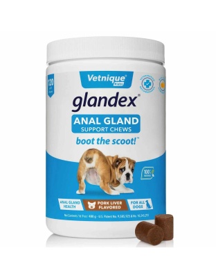 Glandex Pork Liver Soft Chews  Jar - 120ct