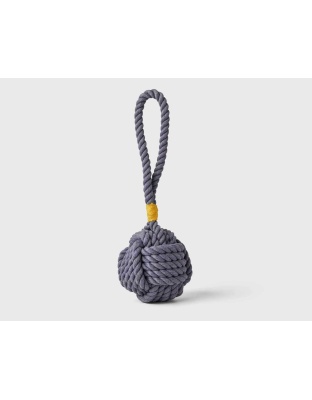 Grey - Jax & Bones Celtic Knot Tie Rope Dog Toy  - Large 5"