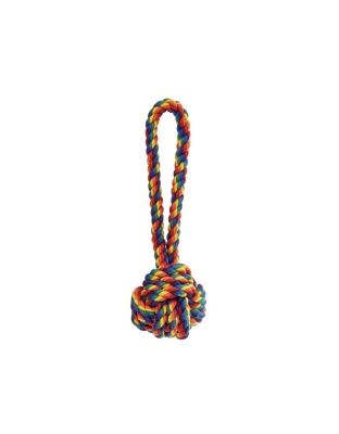 Rainbow - Jax & Bones Celtic Knot Rope Dog Toy   - Small 3"