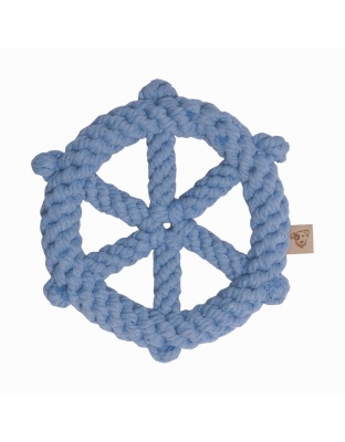Jax & Bones Wheel Rope Dog Toy 7"