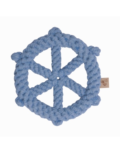 Jax & Bones Wheel Rope Dog Toy 7"