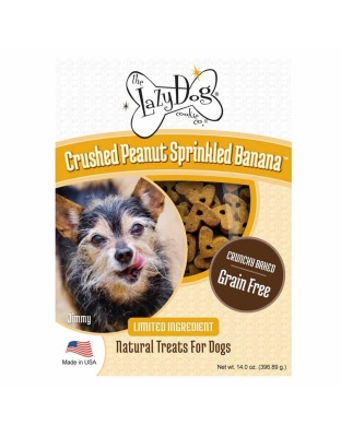 Lazy Dog Crushed Peanut Sprinkled Banana Dog Treat 14oz