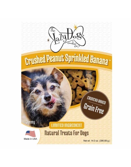 Lazy Dog Crushed Peanut Sprinkled Banana Dog Treat 14oz