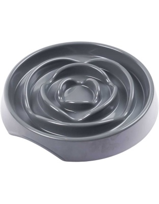 Grey - Messy Mutts Interactive Slow Feeder  - 1.75 Cup