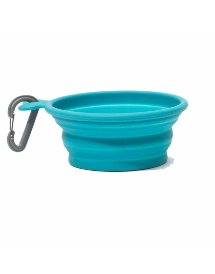 Blue - Messy Mutts Silicone Collapsible Bowl  - Small