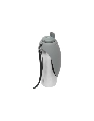 Cool Grey - Messy Mutts Stainless w/Silicone Travel Water Bottle  - 24oz