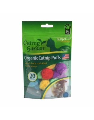 Multipet Catnip Garden Organic Catnip Puffs 20ct Bag