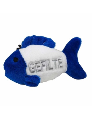 Multipet Gefilte Fish Talking Hanukkah Plush Dog Toy 4.5"