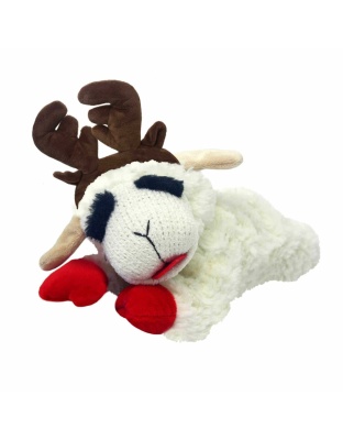 Multipet Holiday Lamb Chop w/Antlers  - 6 in
