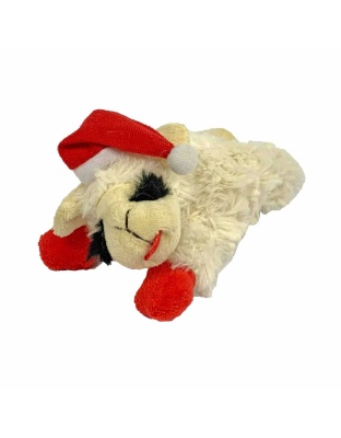 Multipet Holiday Lamb Chop w/ Santa Hat  - 6 in