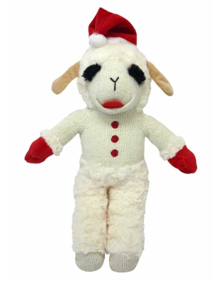 Multipet Lamb Chop Standing w/ Santa Hat - 13 in