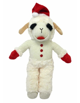 Multipet Lamb Chop Standing w/ Santa Hat  - 8 in