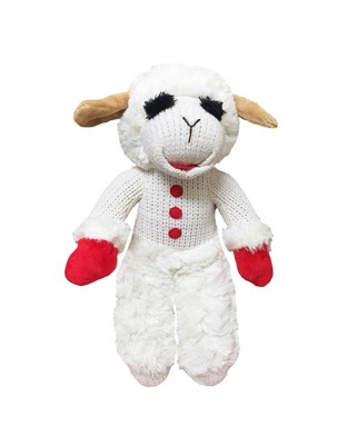 Multipet Standing Lamb Chop Plush Dog Toy 13"