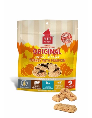 Plato Original Real Strips Turkey & Pumpkin  - 6oz