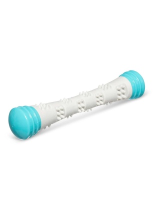 Grey / Teal - Totally Pooched Chew n' Squeak Stick, Foam Rubber, - Small, 8.5"