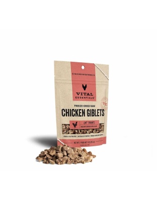 Vital Essentials(R) Freeze-Dried Chicken Giblets Cat Treats, 1 oz