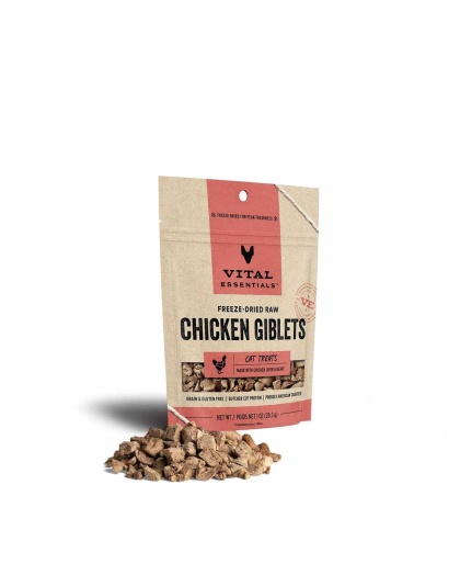 Vital Essentials(R) Freeze-Dried Chicken Giblets Cat Treats, 1 oz