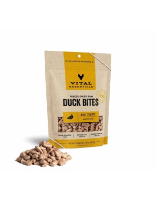 Vital Essentials(R) Freeze-Dried Duck Bites Dog Treats, - 5.5 oz