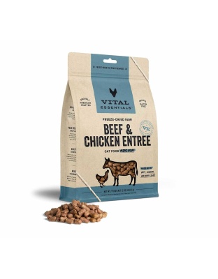 Vital Essentials(R) Freeze-Dried Raw Beef & Chicken Entree Cat Food Mini Nibs,  - 12 oz