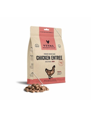 Vital Essentials(R) Freeze-Dried Raw Chicken Entree Dog Food Nibs, 14 oz