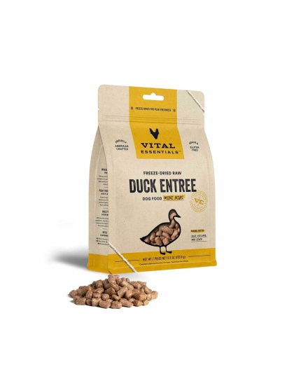 Vital Essentials(R) Freeze-Dried Raw Duck Entree Dog Food Mini Nibs,  - 5.5 oz