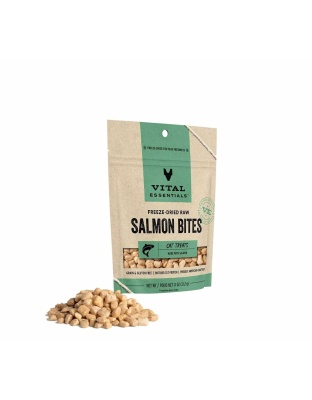 Vital Essentials(R) Freeze-Dried Salmon Bites Cat Treats, 1.1 oz