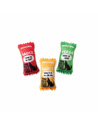 Wagsdale Howling Hot Sauce 3pc  Small Dog Toy Set