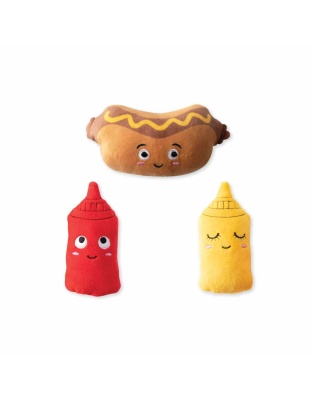 Wagsdale Let's Be Frank 3pc Small Dog Toy Set
