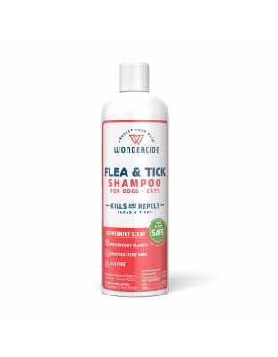 Wondercide Flea & Tick Shampoo for Dogs + Cats - 12oz. liquid shampoo - Peppermint