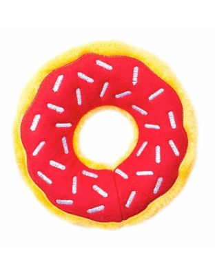 ZippyPaws Donutz Cherry Plush Dog Toy