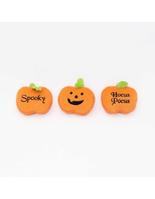 ZippyPaws Halloween Miniz 3Pack Pumpkins