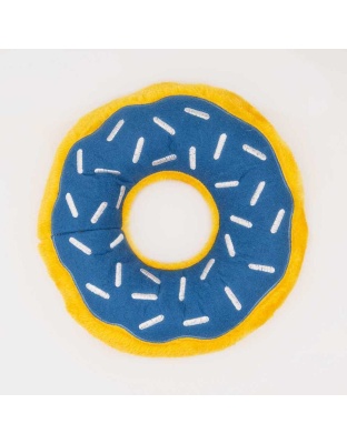 ZippyPaws Hanukkah Jumbo Donutz Blue Plush Dog Toy