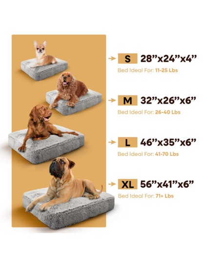 Frosted Snow - Rectangle Bed MD - Frosted Snow - MD - 32" x 36"