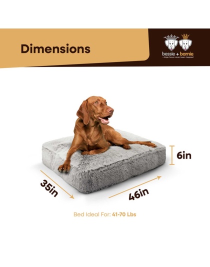 Frosted Snow - Rectangle Bed LG - Frosted Snow - LG - 46" x 35"