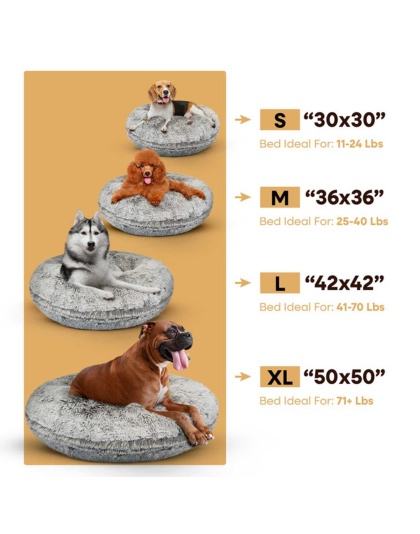 Frosted Snow - Bagel Bed LG - Frosted Snow - LG - 42"