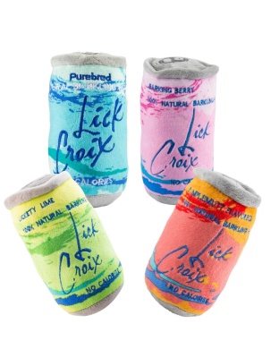 LickCroix 4-Pack Bundle - Size Large Squeaker Dog Toy