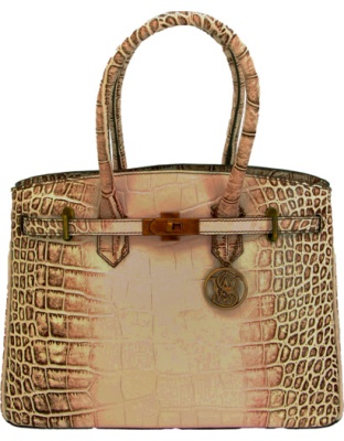 CAMELEON S&W CROC HANDBAG