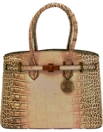CAMELEON S&W CROC HANDBAG