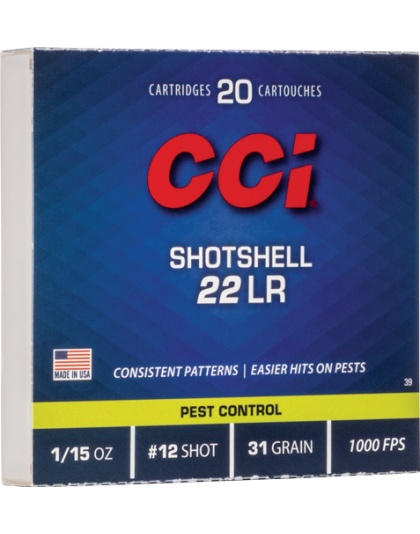 CCI SHOTSHELL 22LR 31GR #12