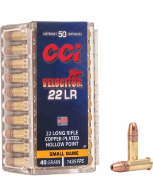 CCI VELOCITOR 22LR 40GR PLATED